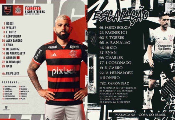 Fotos: Divulgação/Flamengo/Corinthians