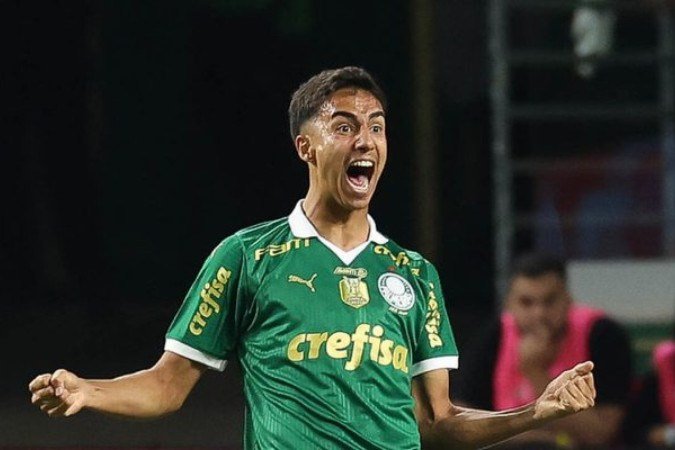 O jogador Vitor Reis, do Palmeiras, desperta interesse de clubes europeus - (crédito: Cesar Greco/Palmeiras/by Canon) O jogador Vitor Reis, do Palmeiras, desperta interesse de clubes europeus - (crédito: Cesar Greco/Palmeiras/by Canon)