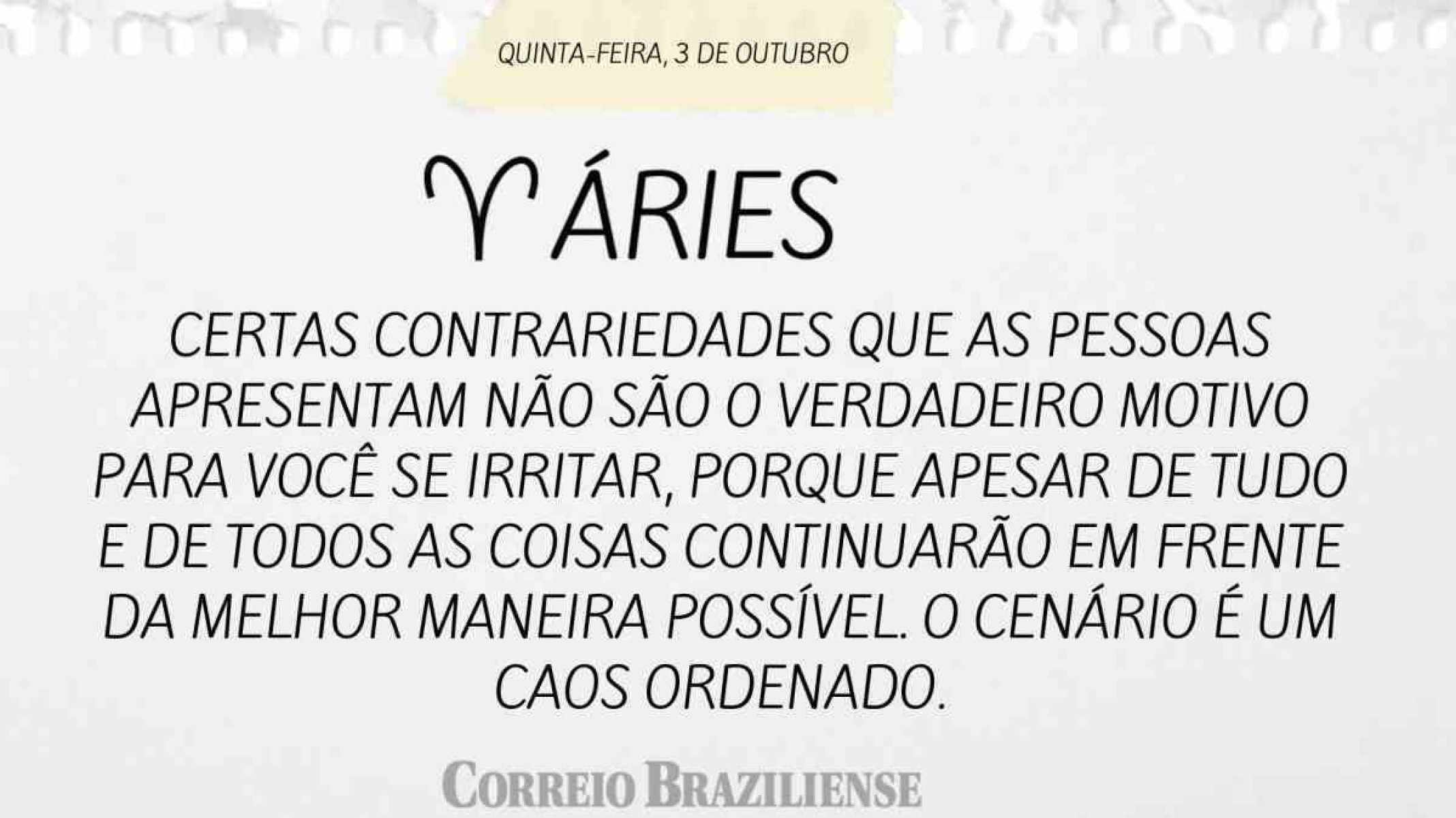 ÁRIES | 3 DE OUTUBRO