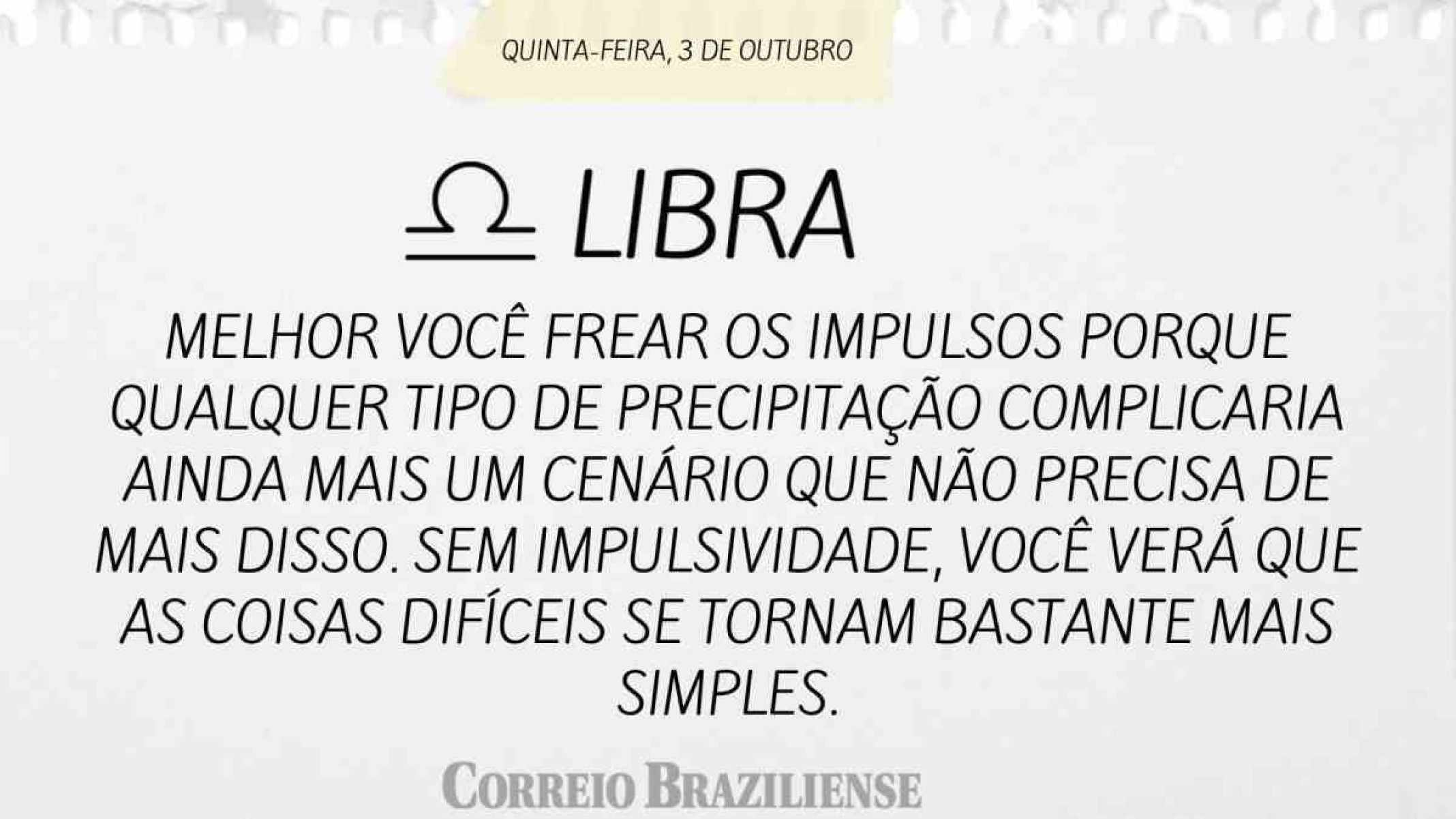 LIBRA | 3 DE OUTUBRO