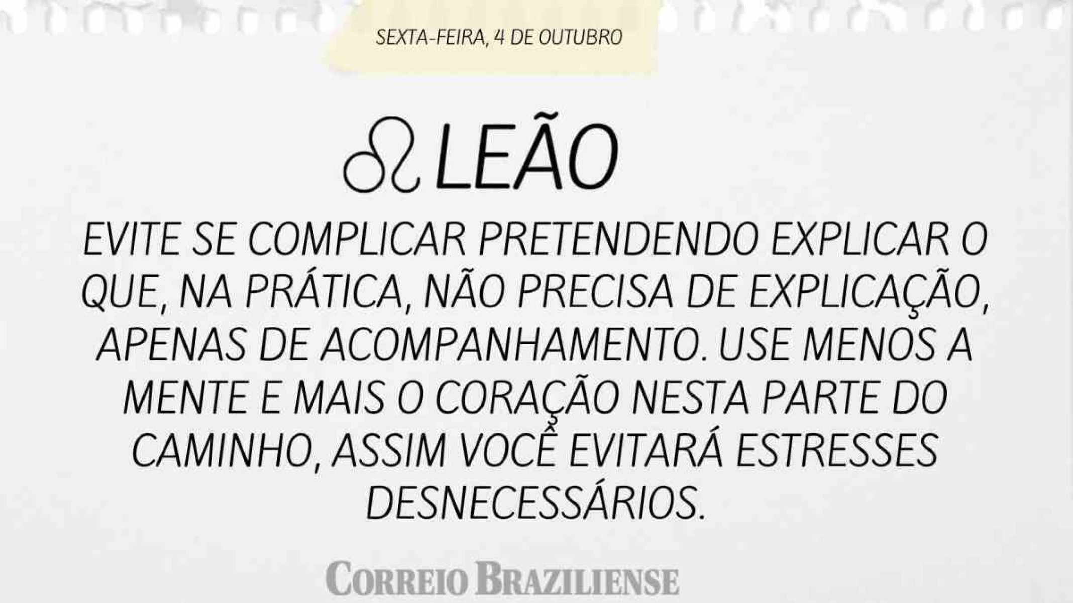 LEÃO | 4 DE OUTUBRO