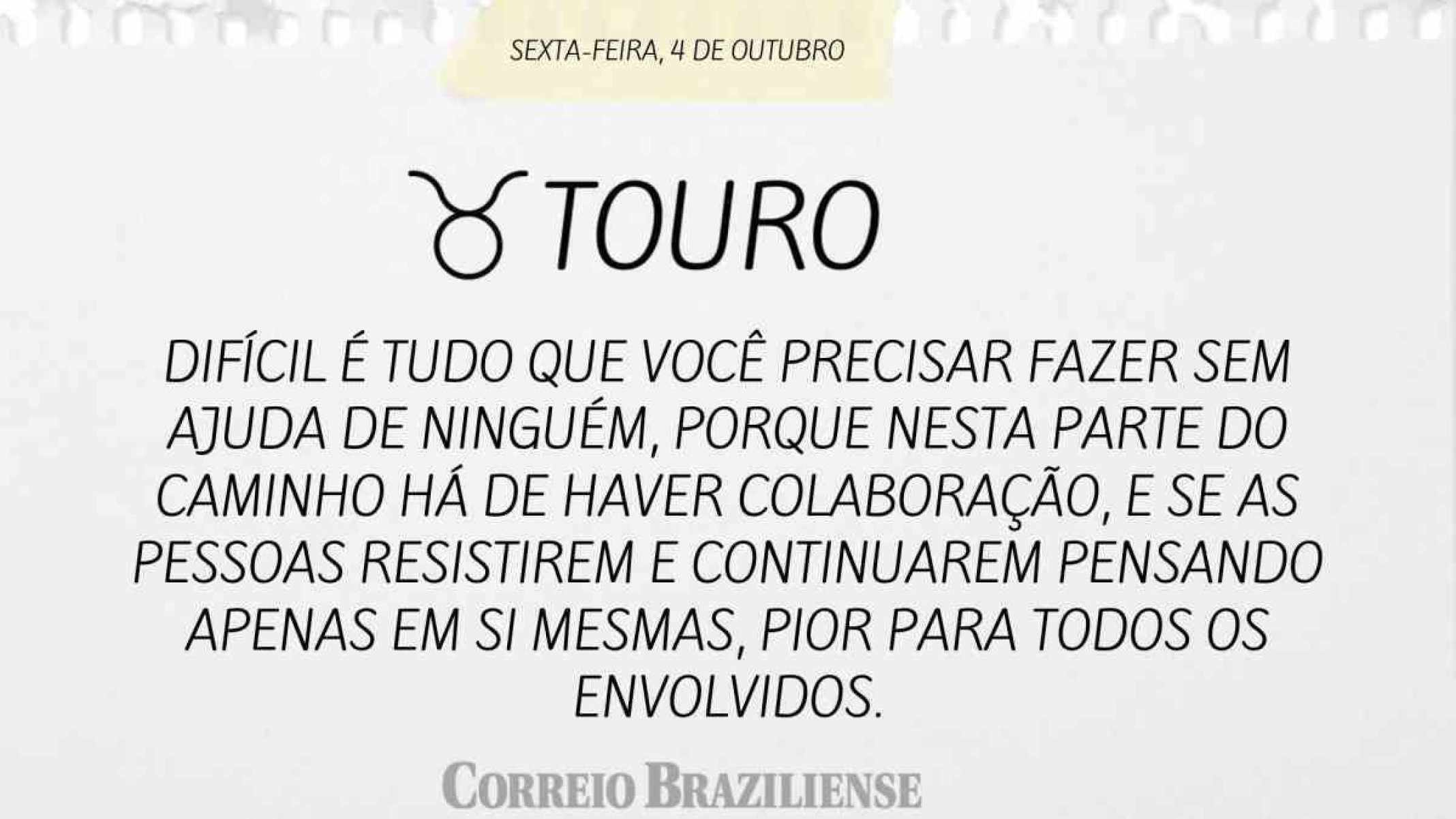 TOURO | 4 DE OUTUBRO