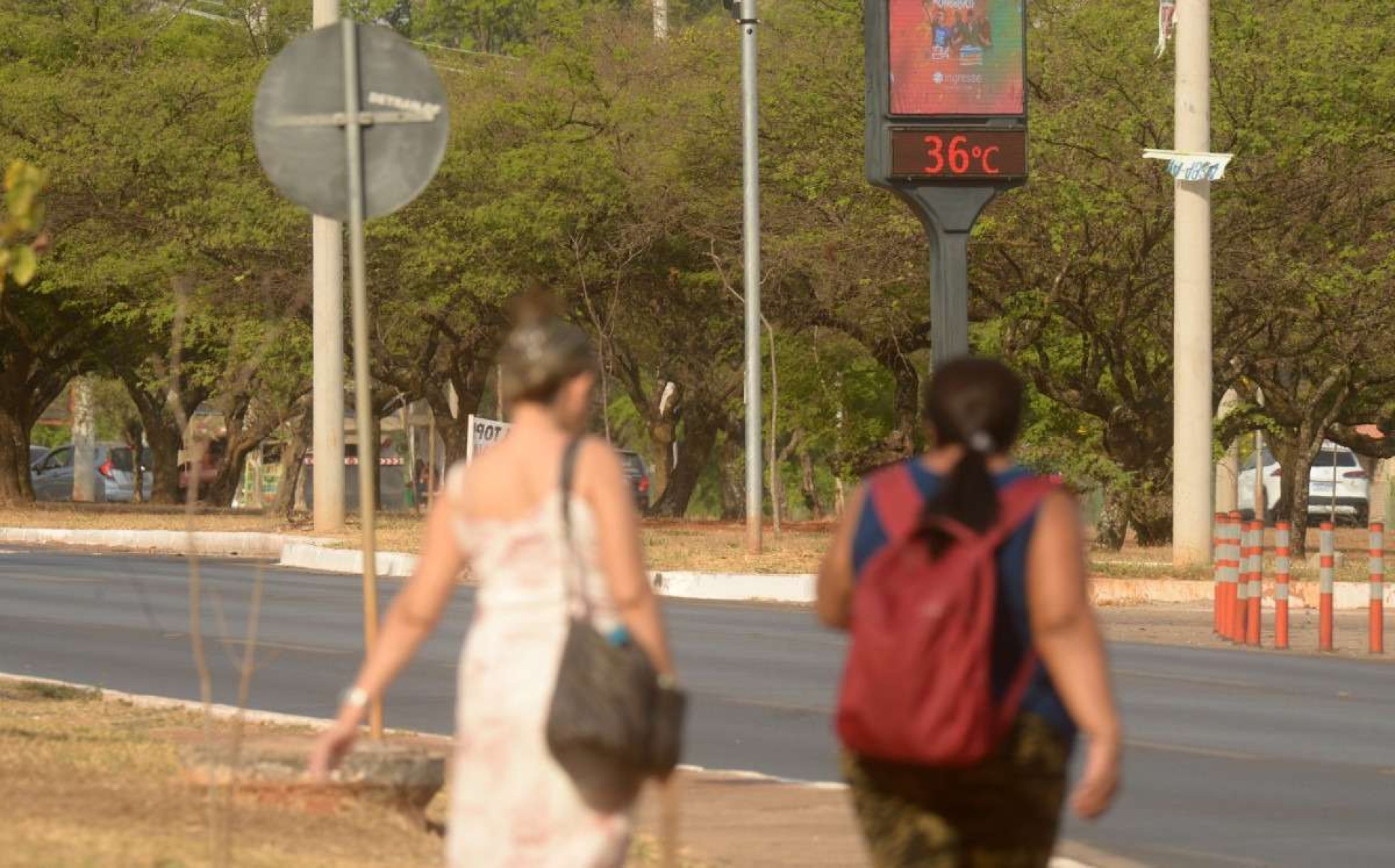 Os termômetros do Plano Piloto marcaram 36ºC, em média. No Gama, a temperatura chegou a 36,9°C 