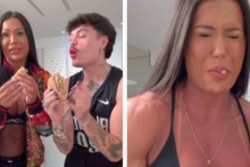 Gracyanne Barbosa viraliza ao experimentar fast food pela primeira vez
