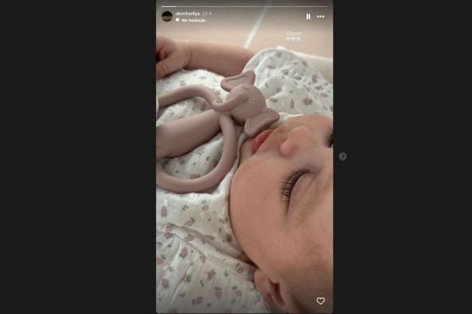 Amanda Kimberlly celebra três meses de vida de Helena -  (crédito: Reprodução/Instagram)