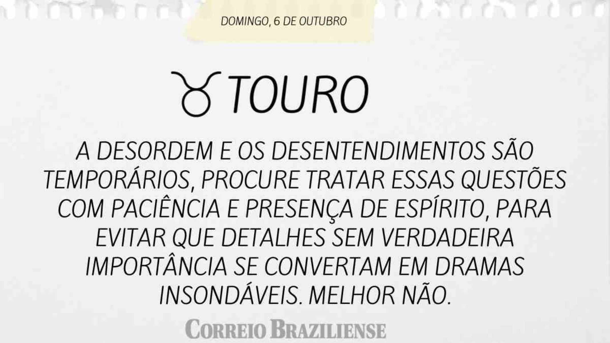 TOURO | 6 DE OUTUBRO