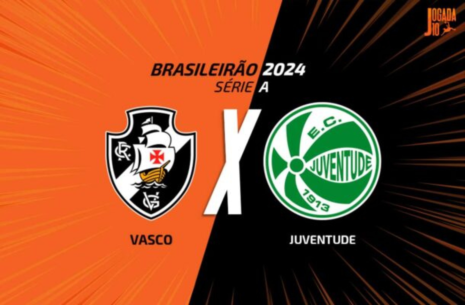 Vasco volta a São Januário para receber o Juventude, pelo Brasileirão -  (crédito: Arte: Jogada10)