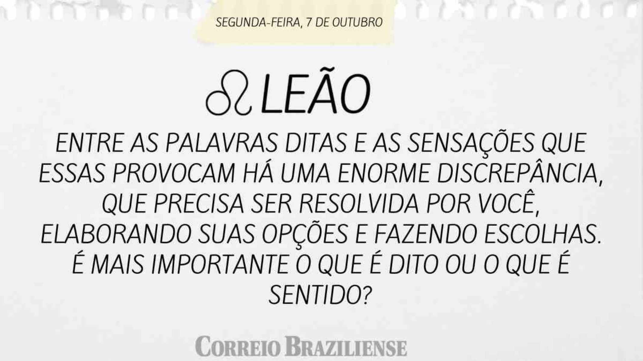 LEÃO | 7 DE OUTUBRO