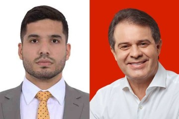 Os candidatos André Fernandes (PL) e Evandro Leitão (PT) estão no segundo turno das eleições de Fortaleza -  (crédito: Reprodução/Redes sociais)