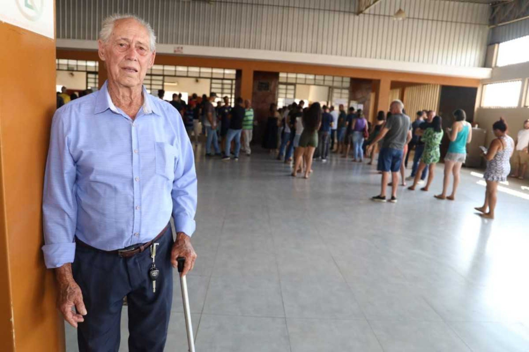 Eleições 2024 em Valparaíso de Goiás. Fiscalização  eleitoral na Escola Municipal Marcus Antonio Salerno