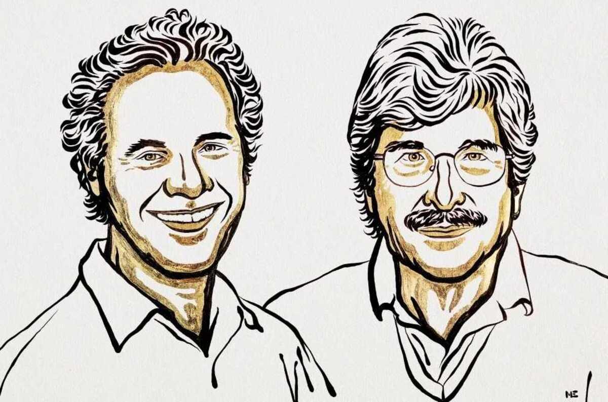 Victor Ambros e Gary Ruvkun, os ganhadores do Nobel de Medicina 2024 -  (crédito: Divulgação/INiklas Elmehed/Nobel Prize Outreach)