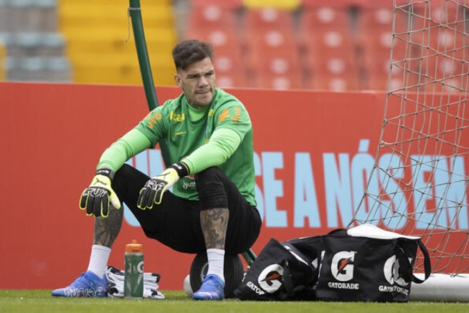 Ederson mira titularidade da Seleção Brasileira -  (crédito:  Lucas Figueiredo/CBF)