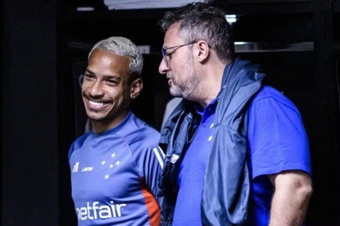Matheus Pereira e Alexandre Mattos, do Cruzeiro -  (crédito: Foto: Gustavo Aleixo/Cruzeiro)