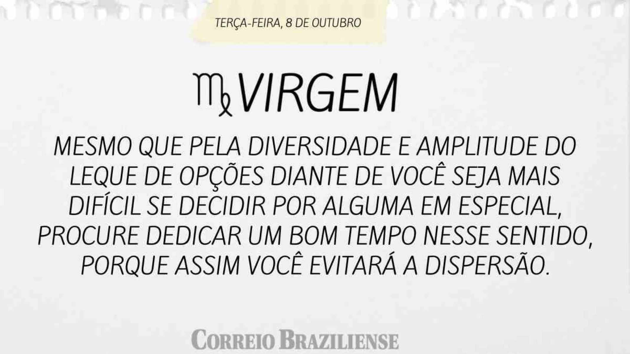 VIRGEM | 8 DE OUTUBRO DE 2024