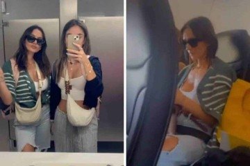 Mulheres são expulsas de avião por usarem cropped  - Redes sociais