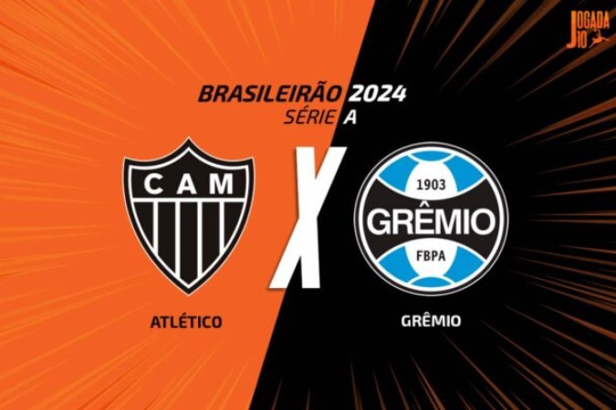 Atlético e Grêmio duelam, nesta quarta-feira, em jogo atrasado do Brasileirão -  (crédito: Arte: Jogada10)