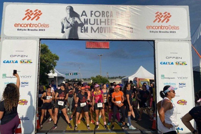 A largada acontecerá às 7h30, antecedida por uma aula de alongamento coletivo
 -  (crédito: Divulgação/ Encontro Delas CAIXA)