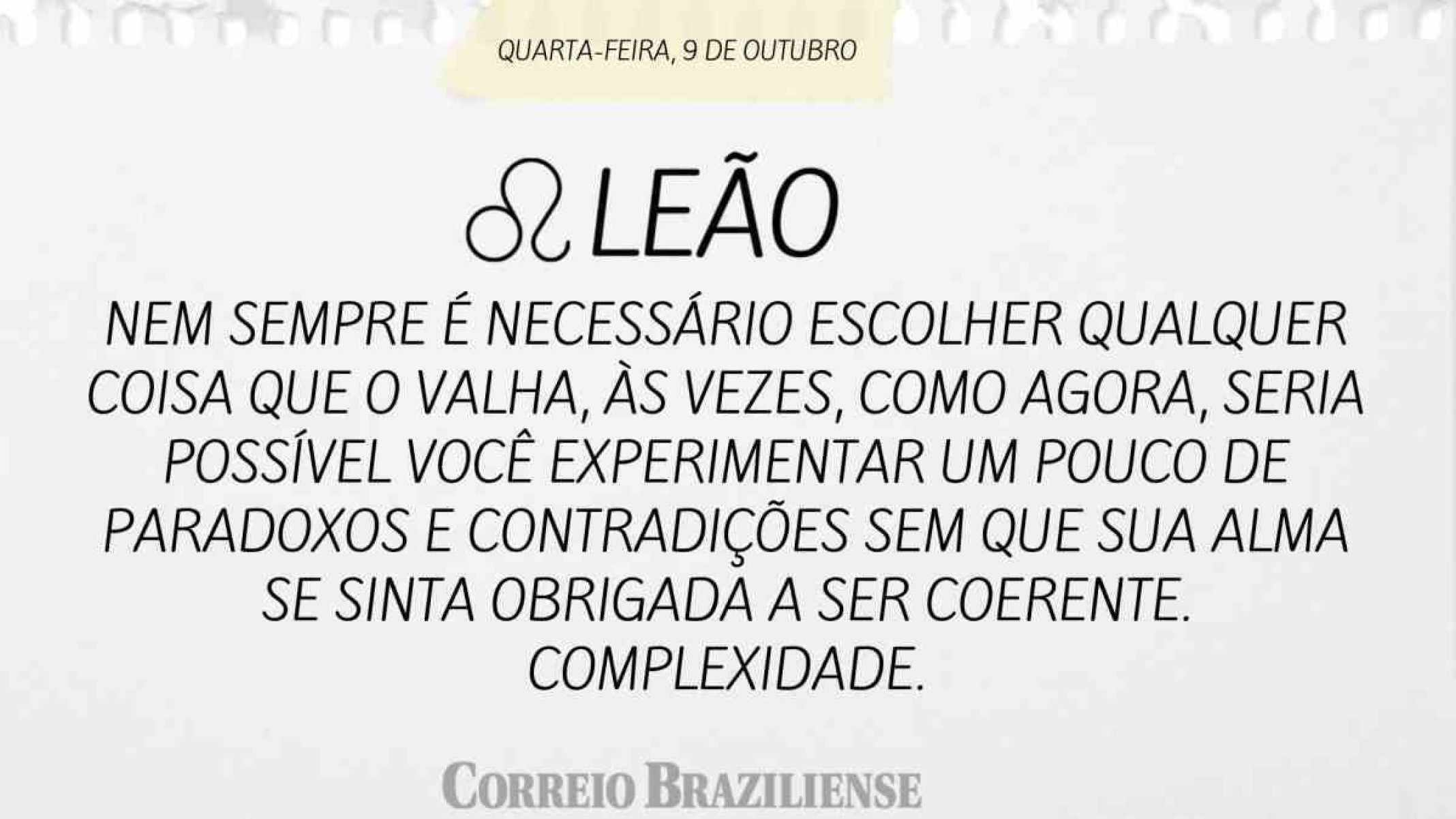 LEÃO | 9 DE OUTUBRO DE 2024