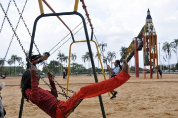  Parque Ana Lídia e o foguetinho significa muito para a vida das crianças -  (crédito: Fotos: Minervino Júnior/CB/D.A Press)