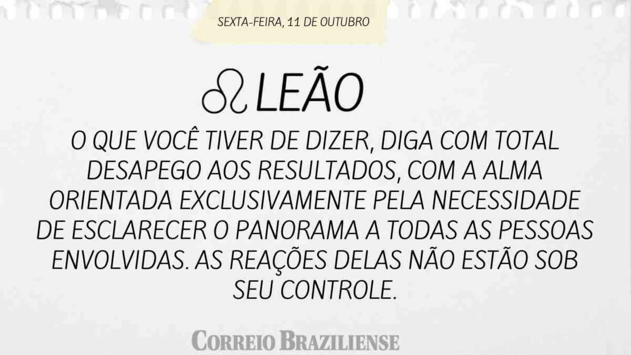 LEÃO | 11 DE OUTUBRO DE 2024