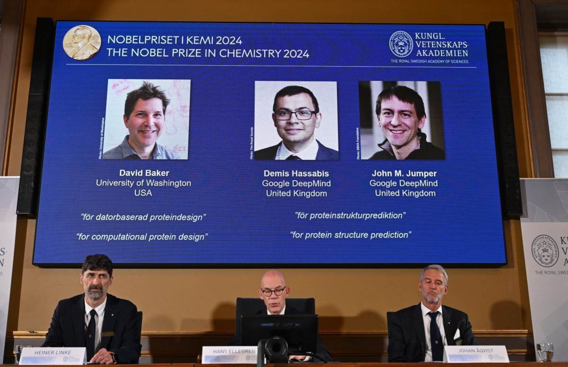 Nobel de Química vai para trio de cientistas que decifrou proteínas