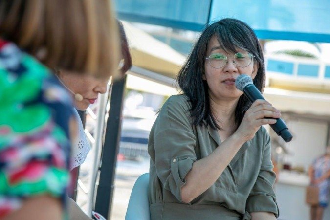 A escritora sul-coreana Han Kang recebe o Prêmio Nobel de Literatura de 2024 - (crédito: Nobel Prize) A escritora sul-coreana Han Kang recebe o Prêmio Nobel de Literatura de 2024 - (crédito: Nobel Prize)