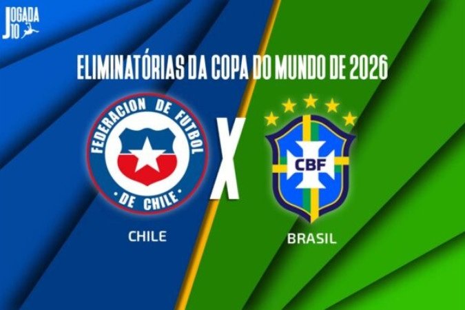Chile x Brasil pelas Eliminatórias da América do Sul para a Copa 2026 -  (crédito: Foto: Arte Jogada10)