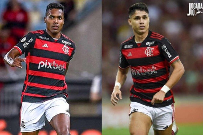 Alex Sandro e Luiz Araújo em ação pelo Flamengo - (crédito: Foto: Marcelo Cortes/CRF) Alex Sandro e Luiz Araújo em ação pelo Flamengo - (crédito: Foto: Marcelo Cortes/CRF)