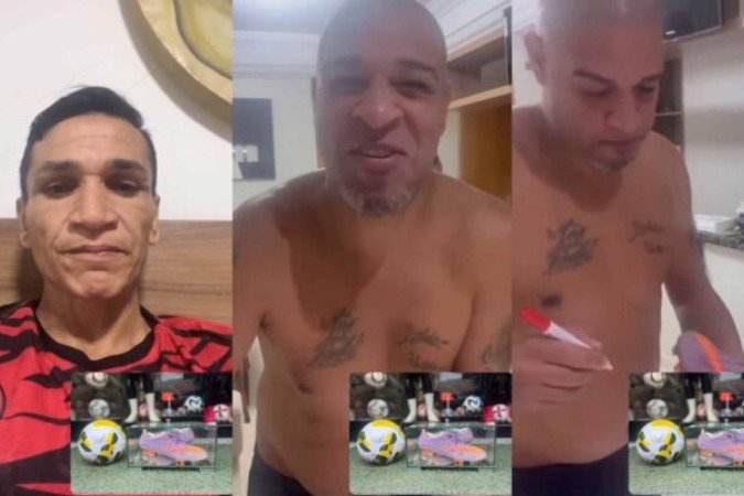 Adriano Imperador em sua última agem pelo Flamengo, quando conquistou o Campeonato Brasileiro em 2009 - (crédito: Foto: Divulgação) Adriano Imperador em sua última agem pelo Flamengo, quando conquistou o Campeonato Brasileiro em 2009 - (crédito: Foto: Divulgação)