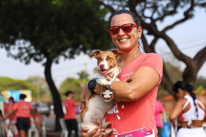 O cãozinho Nike é um jack Russel terrier de nove meses e também participou