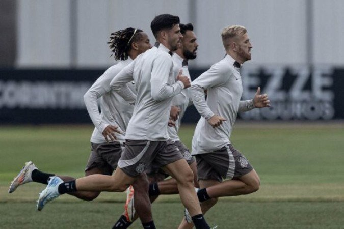 Quase todo o elenco do Corinthians estava à disposição no treino - (crédito: Foto: Rodrigo Coca/Agência Corinthians) Quase todo o elenco do Corinthians estava à disposição no treino - (crédito: Foto: Rodrigo Coca/Agência Corinthians)
