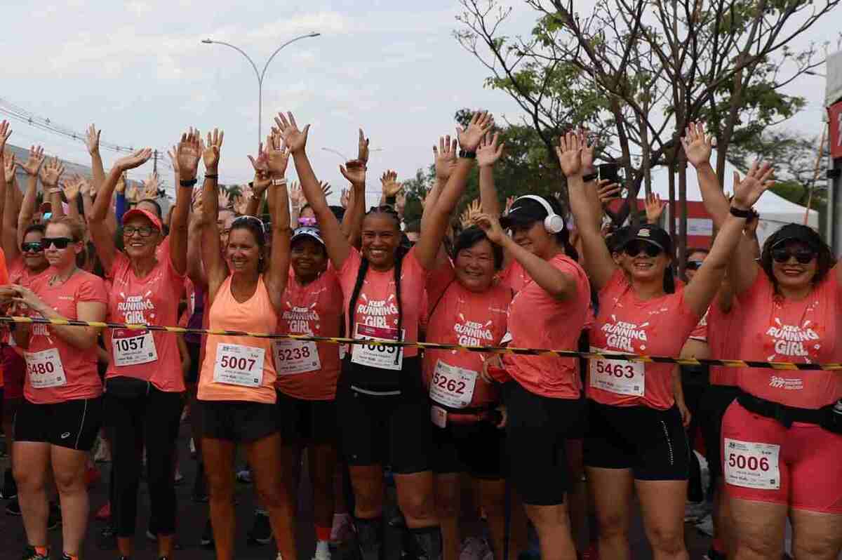 Terceira edição da corrida Encontro delas Caixa, que contou com 1,2 mil mulheres inscritas e acontece no Lago Sul