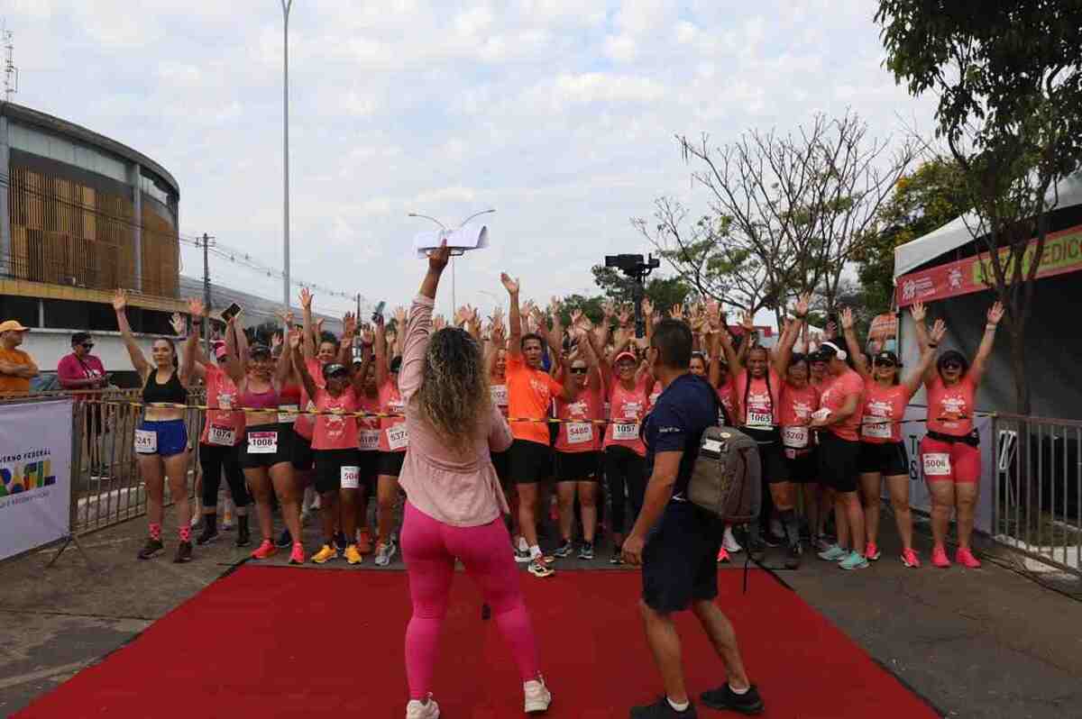 Terceira edição da corrida Encontro delas Caixa, que contou com 1,2 mil mulheres inscritas e acontece no Lago Sul