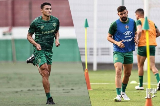 Thiago Silva volta a treinar no Fluminense visando o confronto com o Flamengo -  (crédito:  Marcelo Caitano)