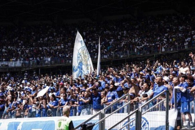 Torcida do Cruzeiro mandando bem em 2024 -  (crédito: Foto: Gustavo Aleixo/Cruzeiro)