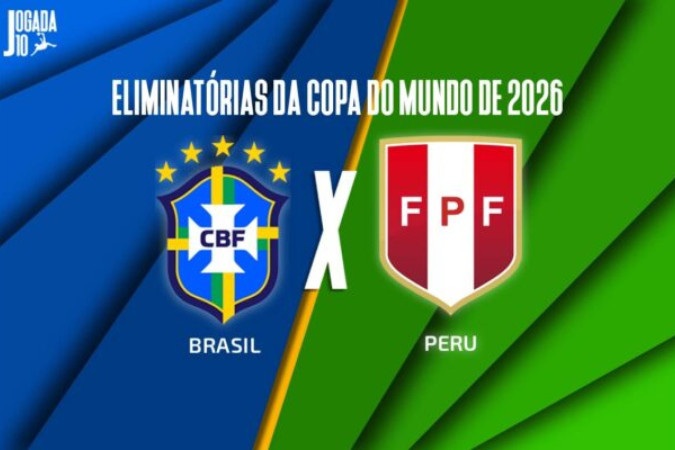 Brasil e Peru duelam, nesta terça-feira, pelas Eliminatórias -  (crédito: Arte: Jogada10)