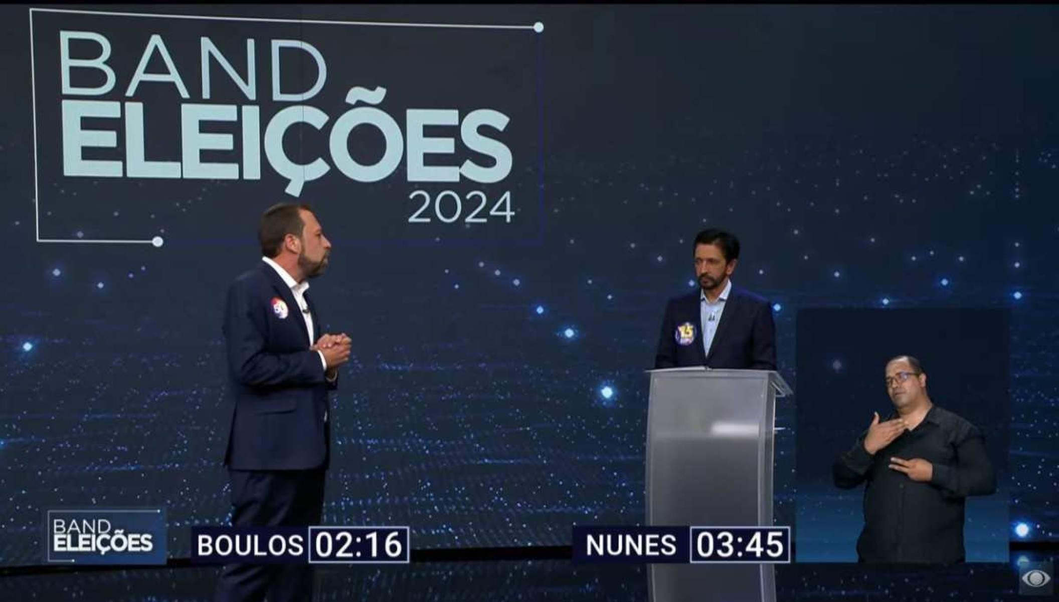 Em debate, Nunes e Boulos trocam acusações sobre apagão em São Paulo