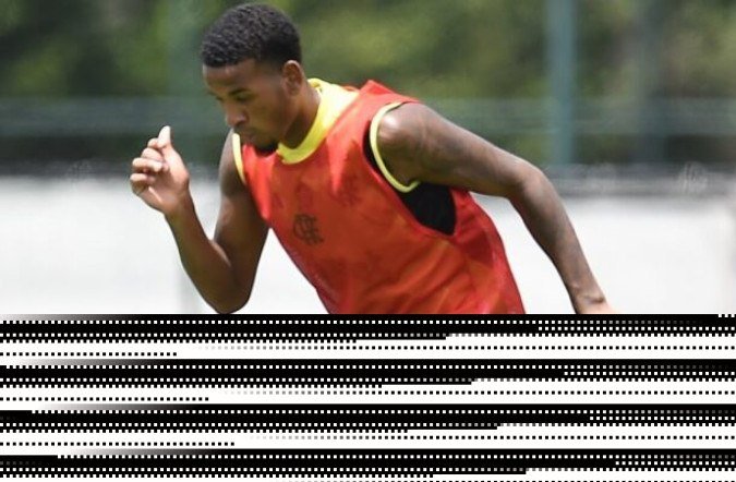 Cleiton durante o treino desta terça-feira -  (crédito: Foto: Marcelo Cortes/Flamengo)