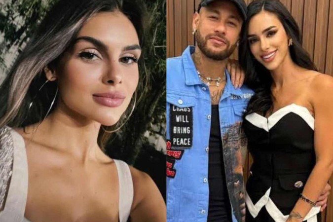 Amanda Kimberly, Neymar Jr e Bruna Biancardi - (crédito: Redes Sociais ) Amanda Kimberly, Neymar Jr e Bruna Biancardi - (crédito: Redes Sociais )