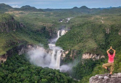 Chapada dos Veadeiros preserva grande área de Cerrado, bioma em crescente risco de extinção, além de nascentes e rios que contribuem com relevantes bacias hidrográficas do país -  (crédito: Reprodu&ccedil;&atilde;o da internet) -Chapada dos Veadeiros preserva grande área de Cerrado, bioma em crescente risco de extinção, além de nascentes e rios que contribuem com relevantes bacias hidrográficas do país -  (crédito: Reprodu&ccedil;&atilde;o da internet)
