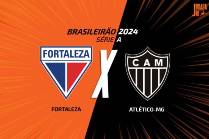 Fortaleza e Atlético MIneiro se enfrentam nesta quarta, pelo Brasileirão -  (crédito: Foto: Arte Jogada10)