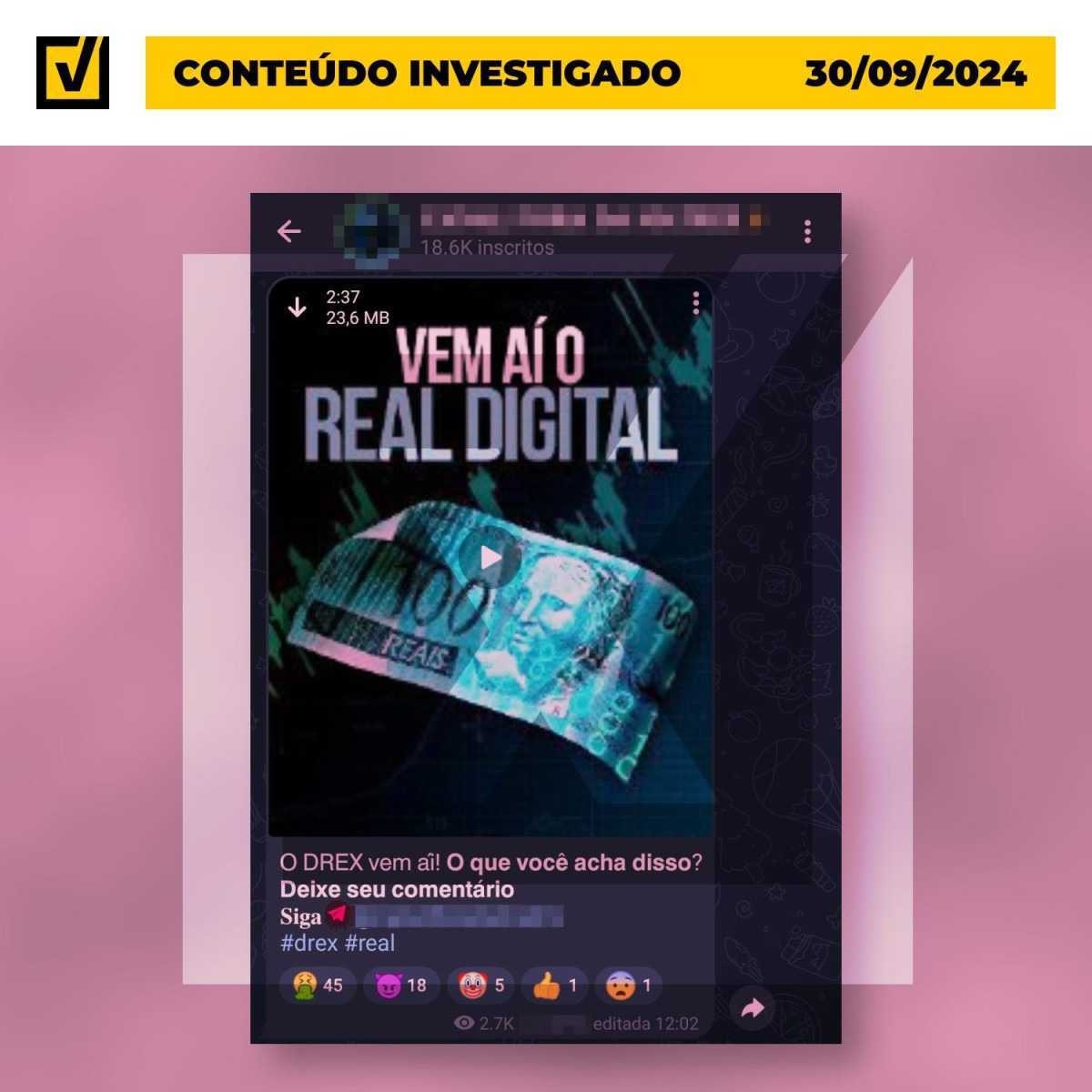 Real Digital, o Drex, não mudaria sigilo bancário que existe atualmente