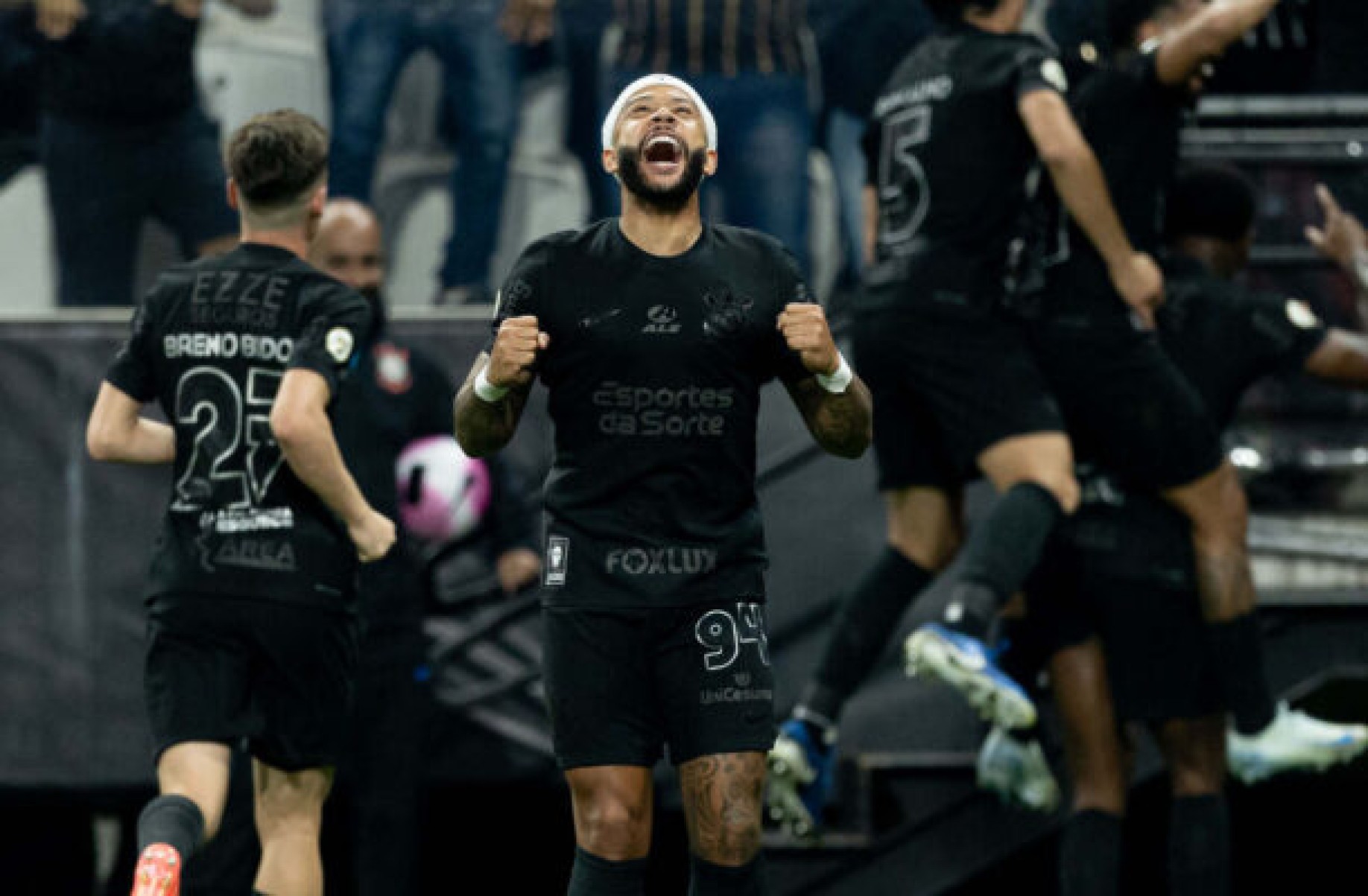 Memphis marcou seu primeiro gol com a camisa do Corinthians -  (crédito: Foto: Rodrigo Coca/Agência Corinthians)