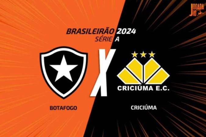 Botafogo e Criciúma se enfrentam pela 30° rodada do Campeonato Brasileiro -  (crédito: Arte/Jogada10)