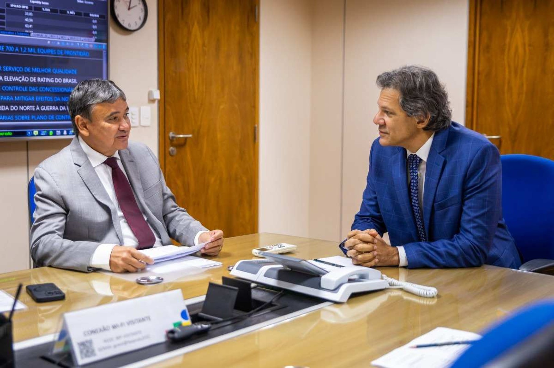 Wellington Dias se reuniu com o ministro da Fazenda, Fernando Haddad, nesta quinta-feira (17/10).