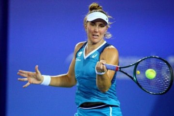A algoz da brasileira conquistou neste domingo o titulo ao vencer a ucraniana Dayana Yastremska por 2 a 0 -  (crédito: AFP)