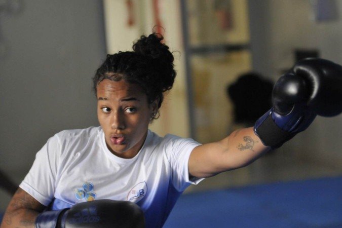  18/10/2024. Crédito: Minervino Júnior/CB/D.A Press. Brasil.  Brasilia - DF. Jogos Internacionais Estudantis. Sarah Souza dos Santos - Atleta do Boxe.