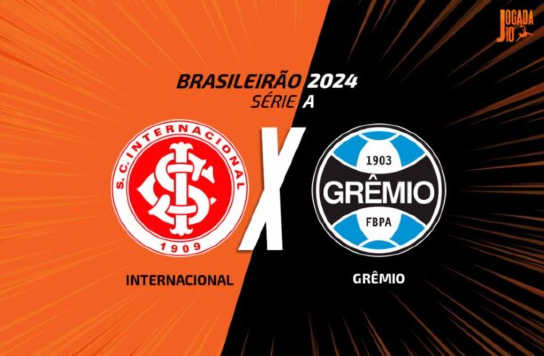 Inter e Grêmio fazem clássico, neste sábado, pelo Brasileirão -  (crédito: Arte: Jogada10)