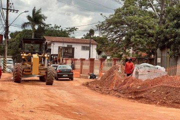 Reparos feitos na Av. da Misericórdia (Vicente Pires) -  (crédito: Secretaria de obras / Divulgação)