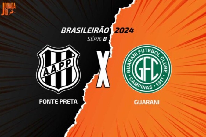 Ponte Preta e Guarani  se enfrentam neste domingo pela Série B -  (crédito: Arte Jogada10)